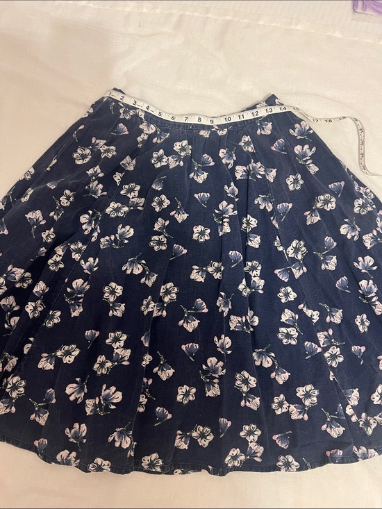 Elam Weekend Dresses & Skirts - Vintage? Denim Floral Midi Skirt